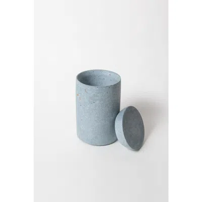 Pretti.cool Cotton Swab Holder In Light Blue Terrazzo