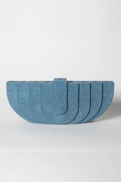 Pretti.cool Menorah In Cobalt Terrazzo