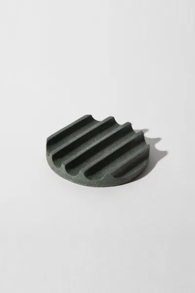 Pretti.cool Mini Soap Dish In Dark Green Terrazzo