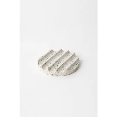 Pretti.cool Mini Soap Dish In White Terrazzo