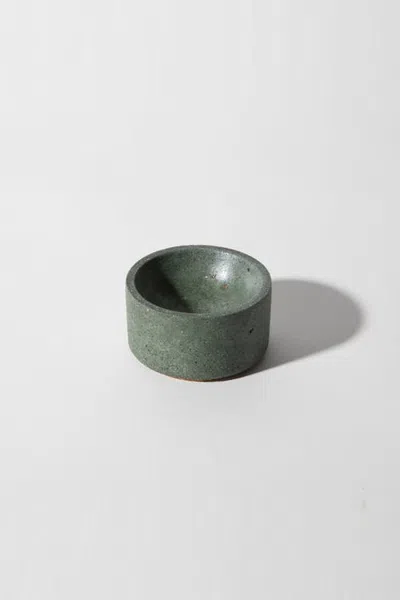 Pretti.cool Round Incense Holder In Dark Green Terrazzo