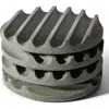 Pretti.cool Set Of 4 Ridged Concrete & Glass Coasters In Gray