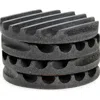 Pretti.cool Set Of 4 Ridged Concrete & Glass Coasters In Gray