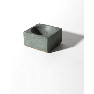 Pretti.cool Square Incense Holder In Dark Green Terrazzo