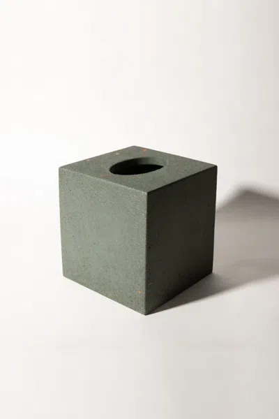 Pretti.cool Tissue Box Cover In Dark Green Terrazzo