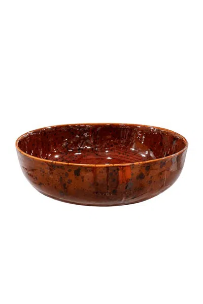 Pretti.cool Tortoiseshell Serving Bowl In Cognac Tortoiseshell