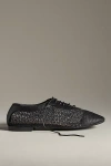 Pretty Ballerinas Carla Oxford Flats In Black