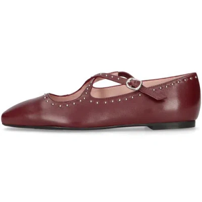 Pretty Ballerinas Criss Cross Mary Jane In Burgundy