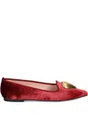Pretty Ballerinas Ella Heart-embellished Ballet Flats In Red