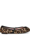 Pretty Ballerinas Leopard-print Ballerina Shoes In Brown
