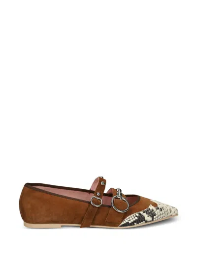 Pretty Ballerinas Paris Leather Ballet Flats In Brown