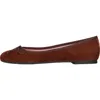 Pretty Ballerinas Round Toe Ballet Flat In Brown