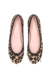 Pretty Ballerinas Round Toe Ballet Leopard Flat In Brown