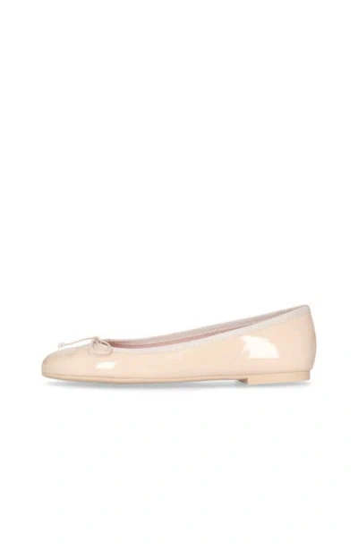 Pretty Ballerinas Round Toe Patent Ballet Flat In Neutral