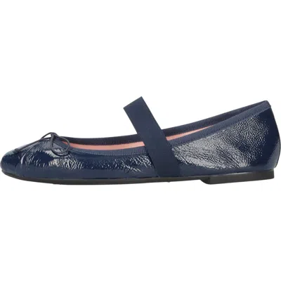 Pretty Ballerinas Round Toe Sacchetto Ballet Flat In Blue