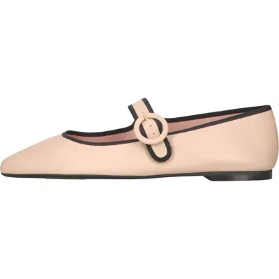 Pretty Ballerinas Square Toe Leather Mary Jane In Multi