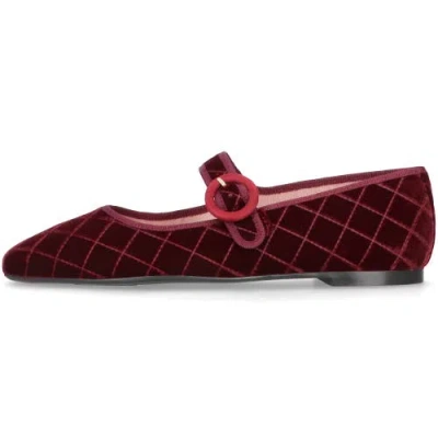 Pretty Ballerinas Square Toe Mary Jane In Burgundy