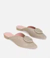 Pretty Ballerinas Stunning Mule Flats In Platino