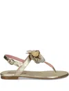 Pretty Ballerinas Tino Sandals In Gold