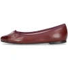 Pretty Ballerinas Toecap Ballet Flat In Burgundy