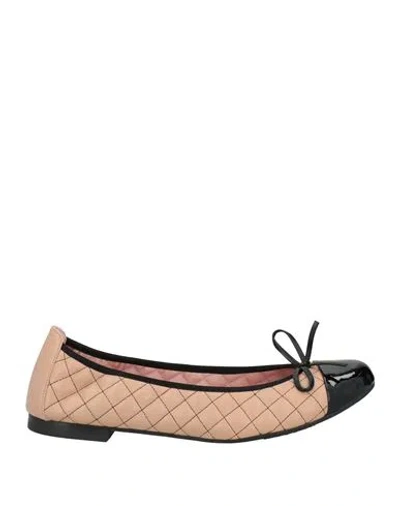 Pretty Ballerinas Woman Ballet Flats Beige Size 8 Leather In Neutral