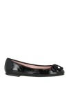 Pretty Ballerinas Woman Ballet Flats Black Size 6 Rubber In Black