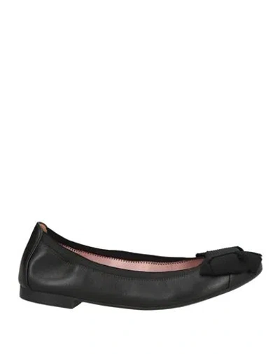 Pretty Ballerinas Woman Ballet Flats Black Size 7 Leather