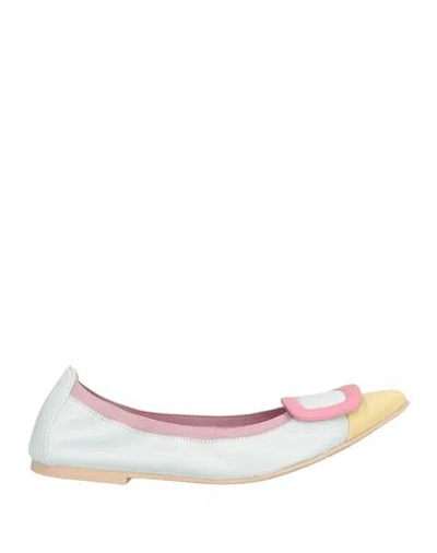 Pretty Ballerinas Woman Ballet Flats Sky Blue Size 7 Leather