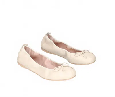 Pretty Ballerinas Women's Lea Ballet Flat In Beige In White