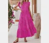 Pretty Bash Nicki Maxi Dress In Pink In Pink