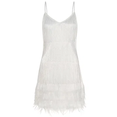 Pretty Eccentric Women's Hundred Watt Tassel Dress In White