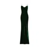 Pretty Eccentric Women's Siren Maxi Dress In Green Silk Velvet In Green
