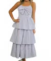 Pretty Follies Bow With Ruffle Dress In Lavender In Blue