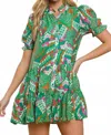 Pretty Follies Buy Me Flowers Dress In Green In Green