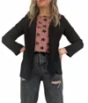 Pretty Follies Hottie Long Blazer In Black In Black