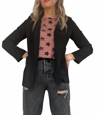 Pretty Follies Hottie Long Blazer In Black