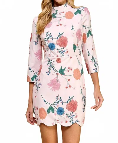 Pretty Follies Moment In Time Floral Print Mini Dress In Pink