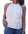 Pretty Garbage Better Together Halter Top In White In White