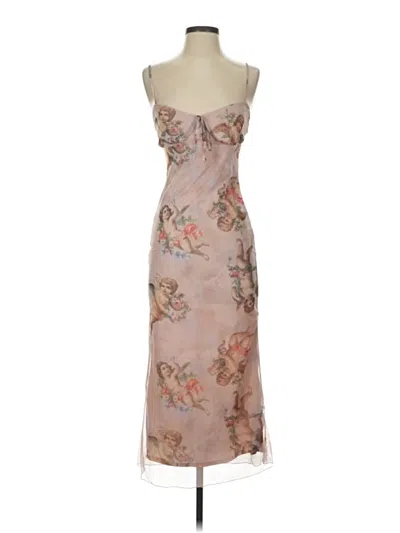 Pre-owned Pretty Garbage Cocktail Dress In Tan