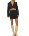 Pretty Garbage It's Just Business Cropped Blazer In Black In Black