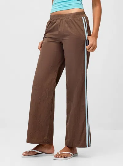Pretty Garbage Jet Set Track Pants In Chocolate Espresso In Brown