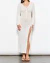 Pretty Garbage Knit Maxi Coverup Dress In Off-white In Multi