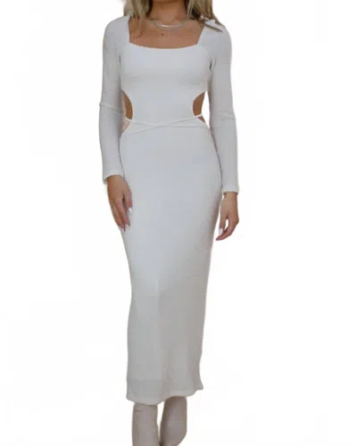 Pretty Garbage Modern Muse Backless Dress In White