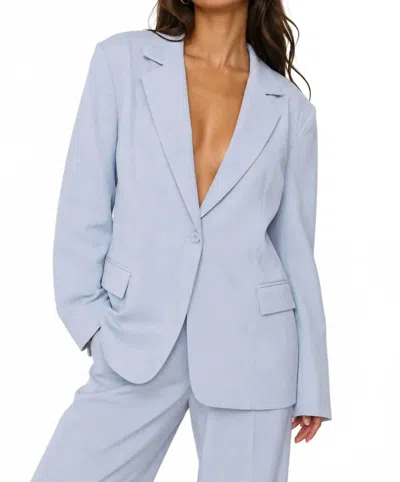 Pretty Garbage Oversized Muse Blazer In Baby Blue