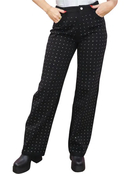Pretty Garbage Rhinestone Jeans In Black