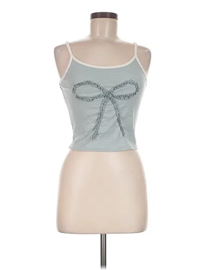 Pre-owned Pretty Garbage Sleeveless Top Gray Sweetheart Neckline Tops