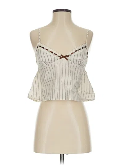 Pre-owned Pretty Garbage Sleeveless Top Ivory Sweetheart Neckline Tops In White