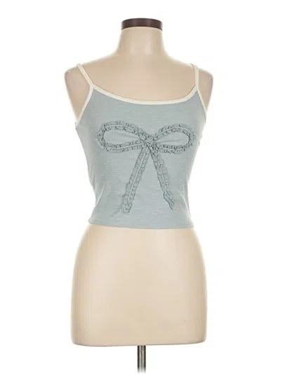 Pre-owned Pretty Garbage Tank Top Blue Sweetheart Neckline Tops