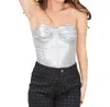 Pretty Garbage Time To Shine Corset Top In Silver In Silver