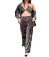 Pretty Garbage What A Moment Wide Leg Pants In Dark Olive In Grey
